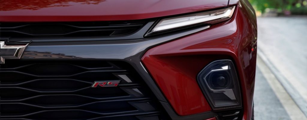 Driver side headlight on a 2023 Chevy Blazer RS.