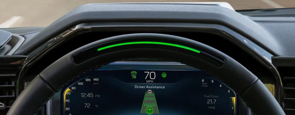 View of Super Cruise dashboard.