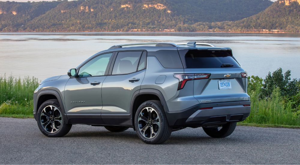 Rear and side of a grey 2025 Chevy Equinox LT