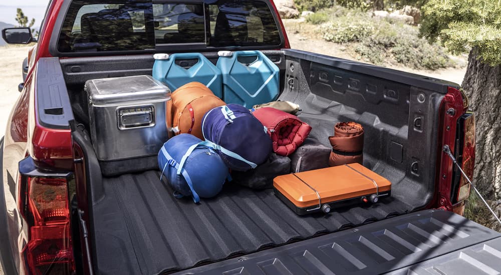 Cargo space in the truck bed of a 2025 Chevy Colorado