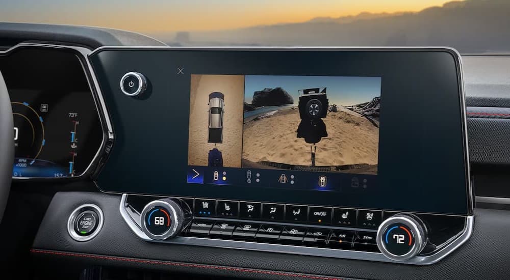 The infotainment screen in a 2025 Chevy Colorado.