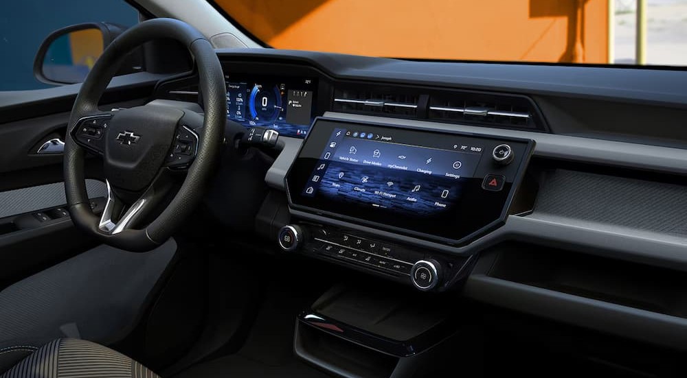 Black dash in a 2027 Chevy Bolt.