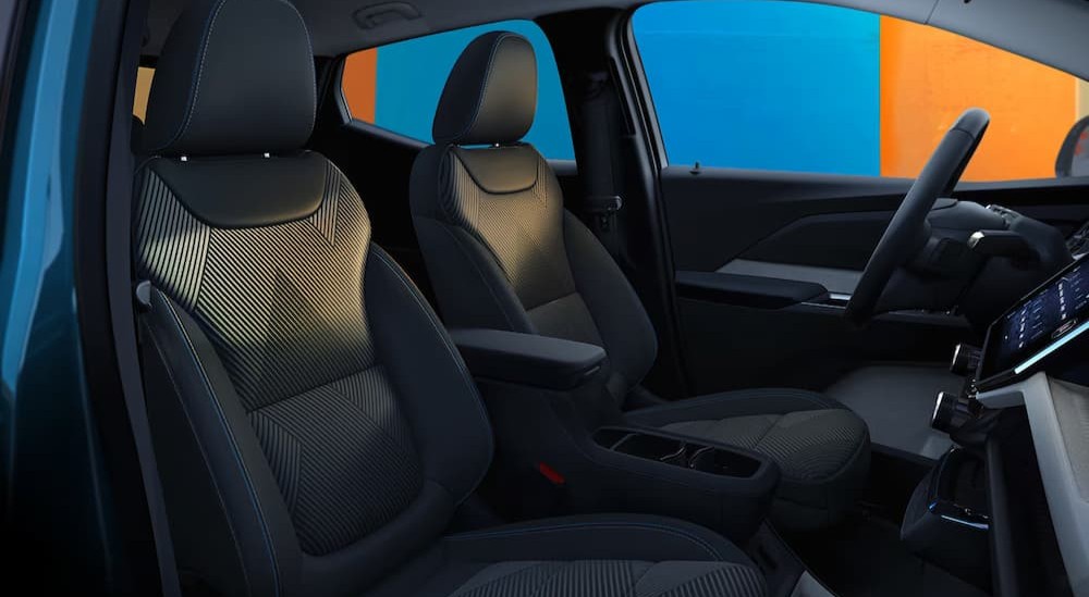 Black interior in a 2027 Chevy Bolt.