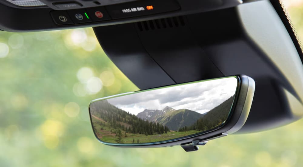 Rearview mirror in a 2026 Chevy Silverado 1500