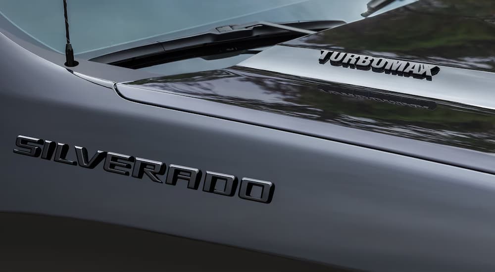 Hood on a black 026 Chevy Silverado 1500