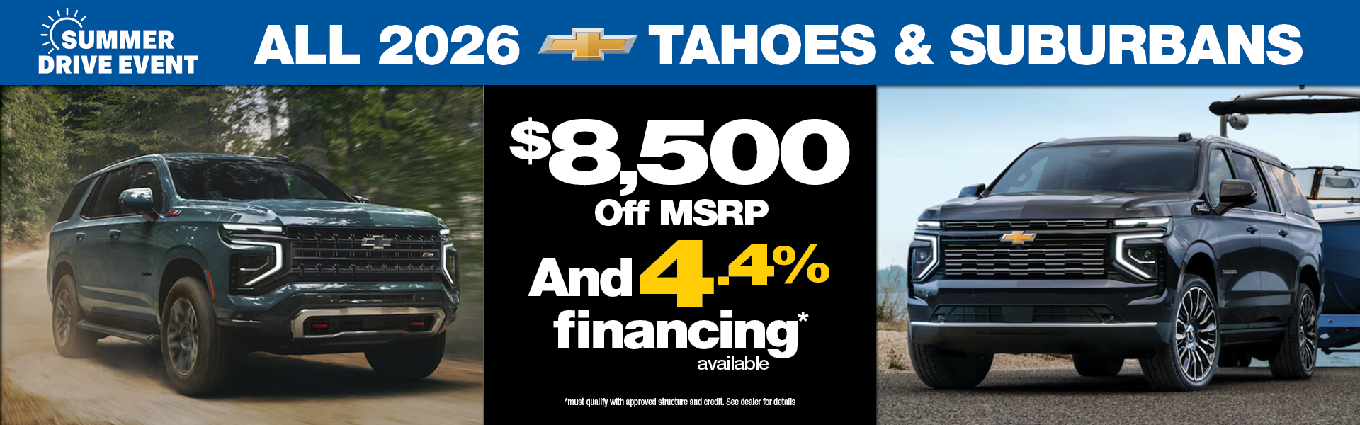 2026 Tahoe and Suberban