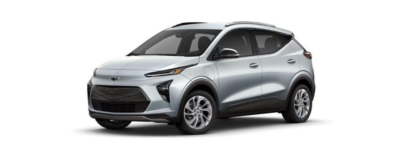 A grey 2022 Chevy Bolt EUV LT is angled left.