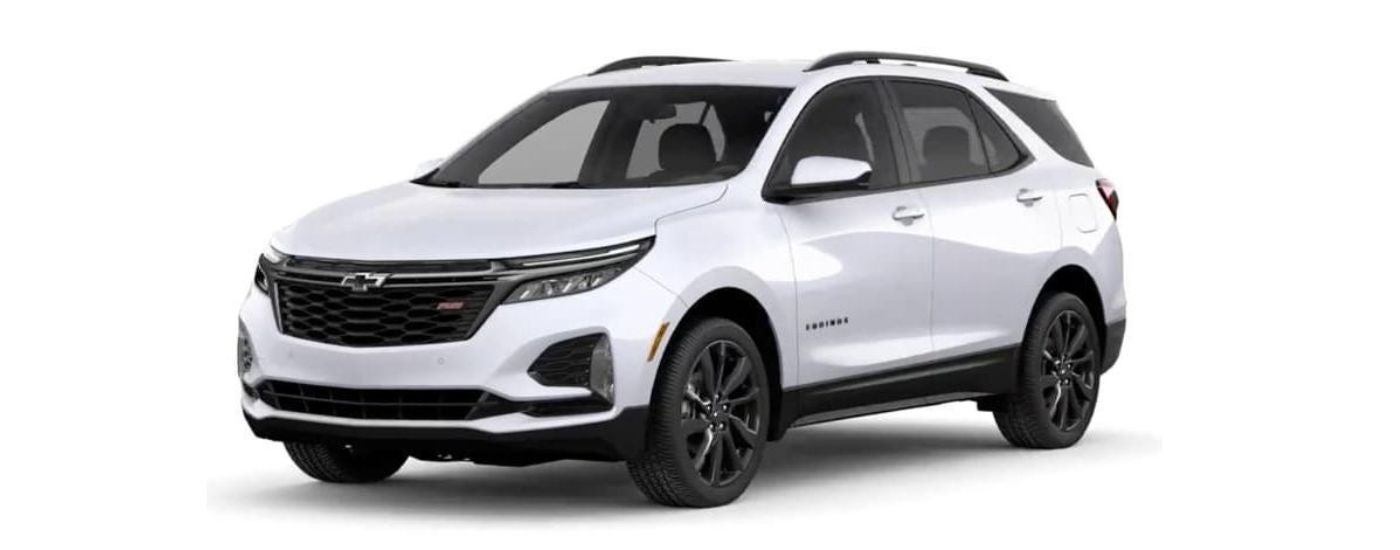 A white 2022 Chevy Equinox RS is angled left.