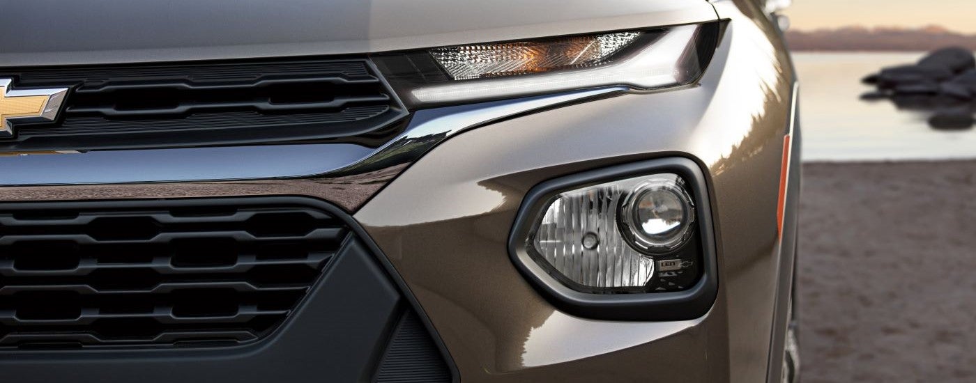 Driver side headlight on a bronze 2022 Chevy Trailblazer ACTIV.