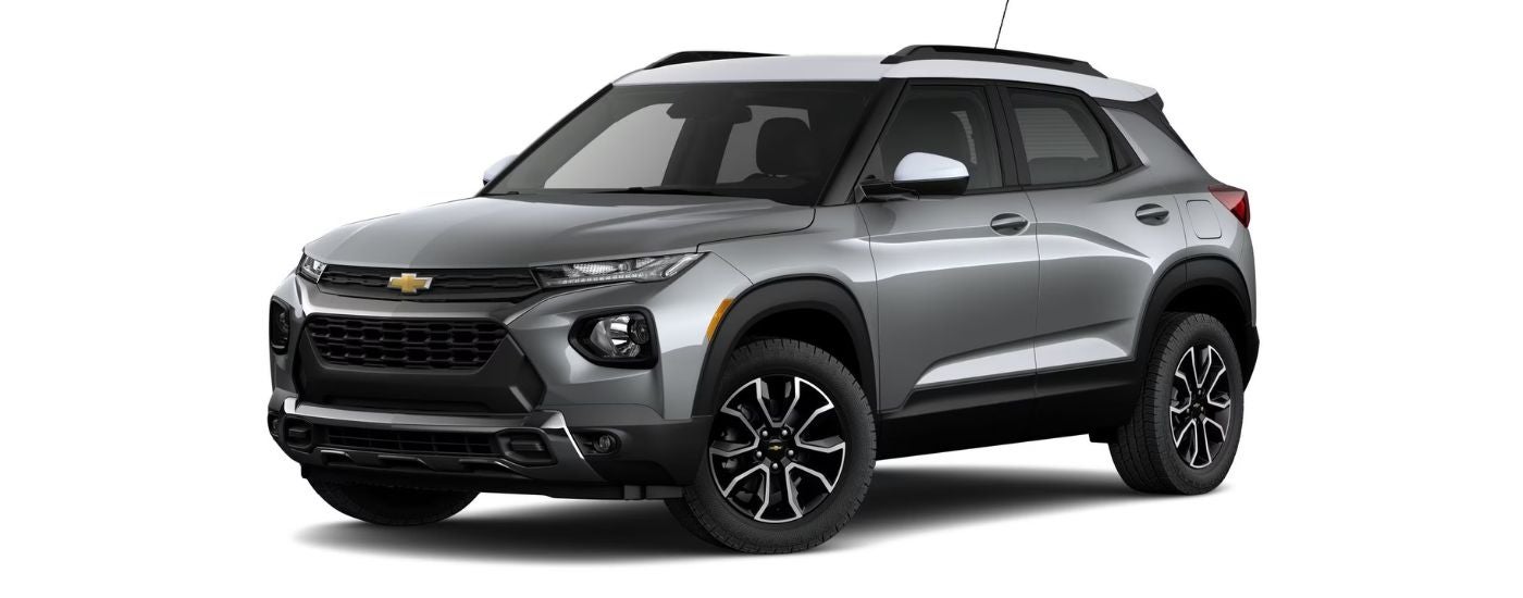 A silver 2022 Chevy Trailblazer Activ is angled left.