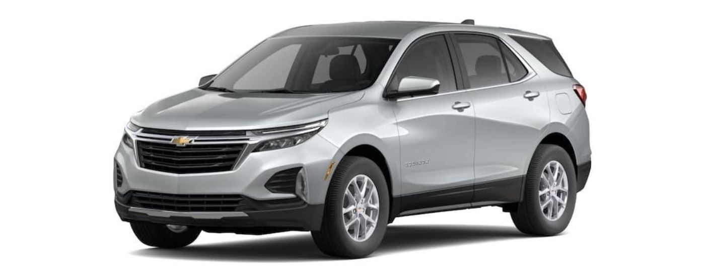 A grey 2023 Chevy Equinox is angled left.