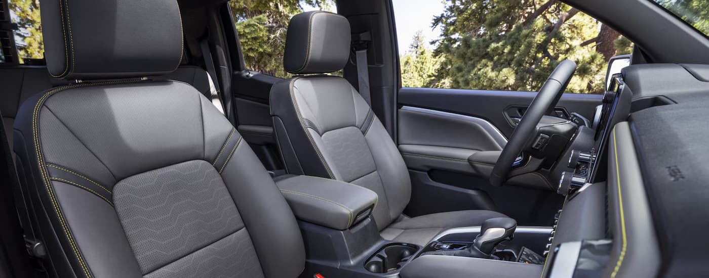 Front grey seats in a 2026 Chevy Colorado