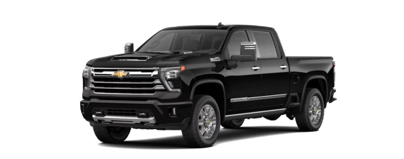 A black 2026 Chevy Silverado 2500 angled left.