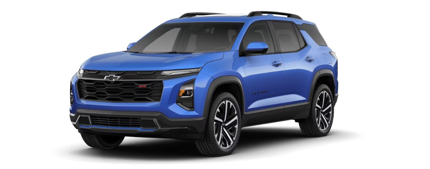A blue 2027 Chevy Equinox angled left.