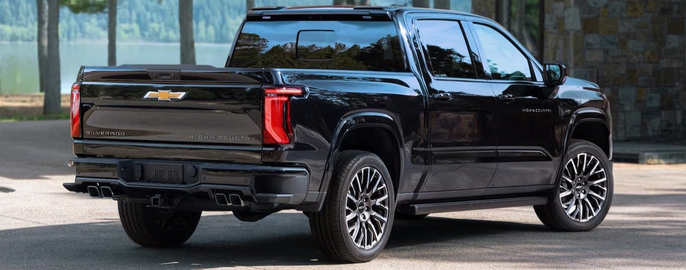 A black 2027 Chevy Silverado 1500 parked outdoors.